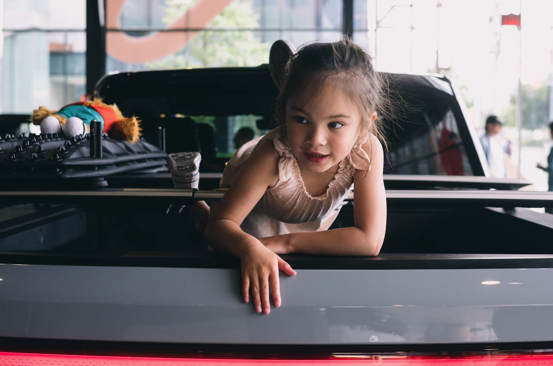 Think playground, not showroom. You’re welcome to climb in and on our vehicles.