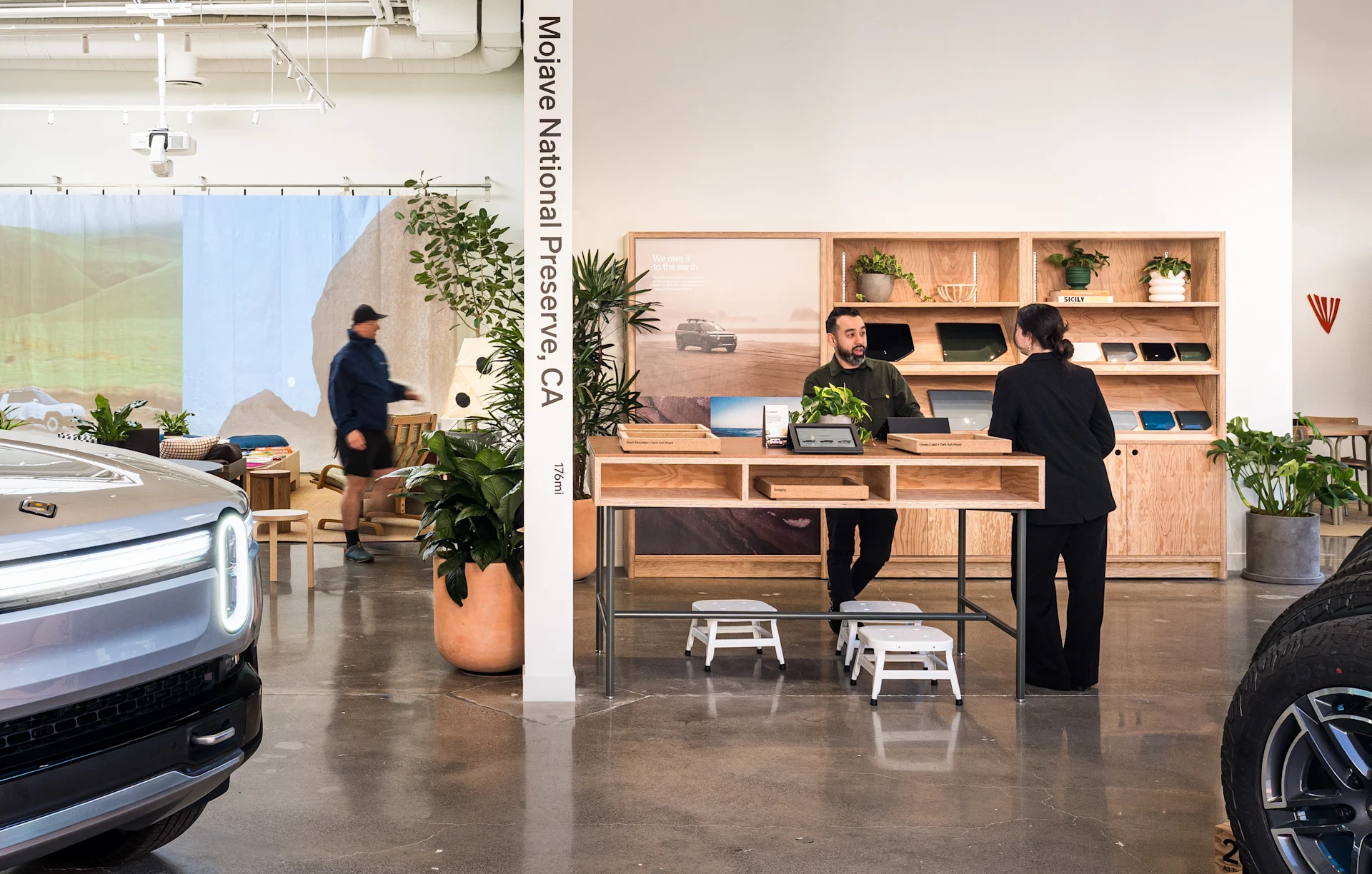 Visit the Rivian Irvine Space to explore your options