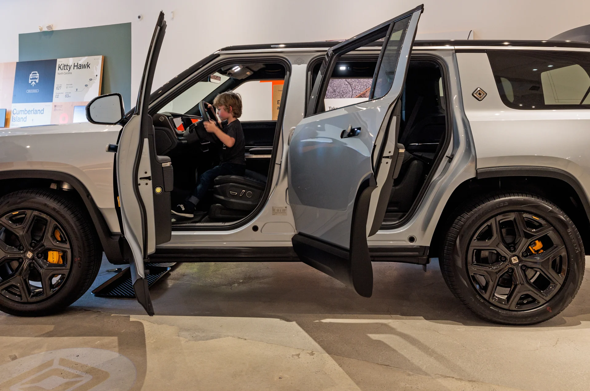 Think playground, not showroom. You’re welcome to climb in and on our vehicles. 
