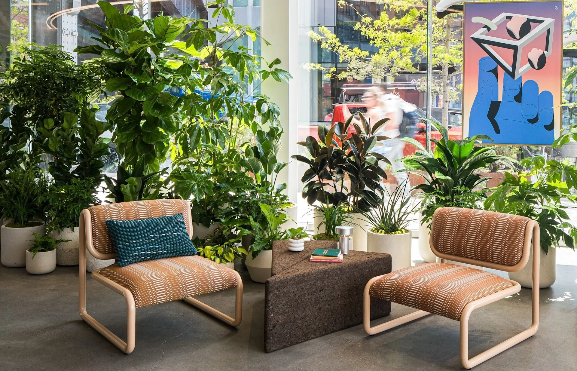 Lounge area in the Rivian Meatpacking District NY, NY space 