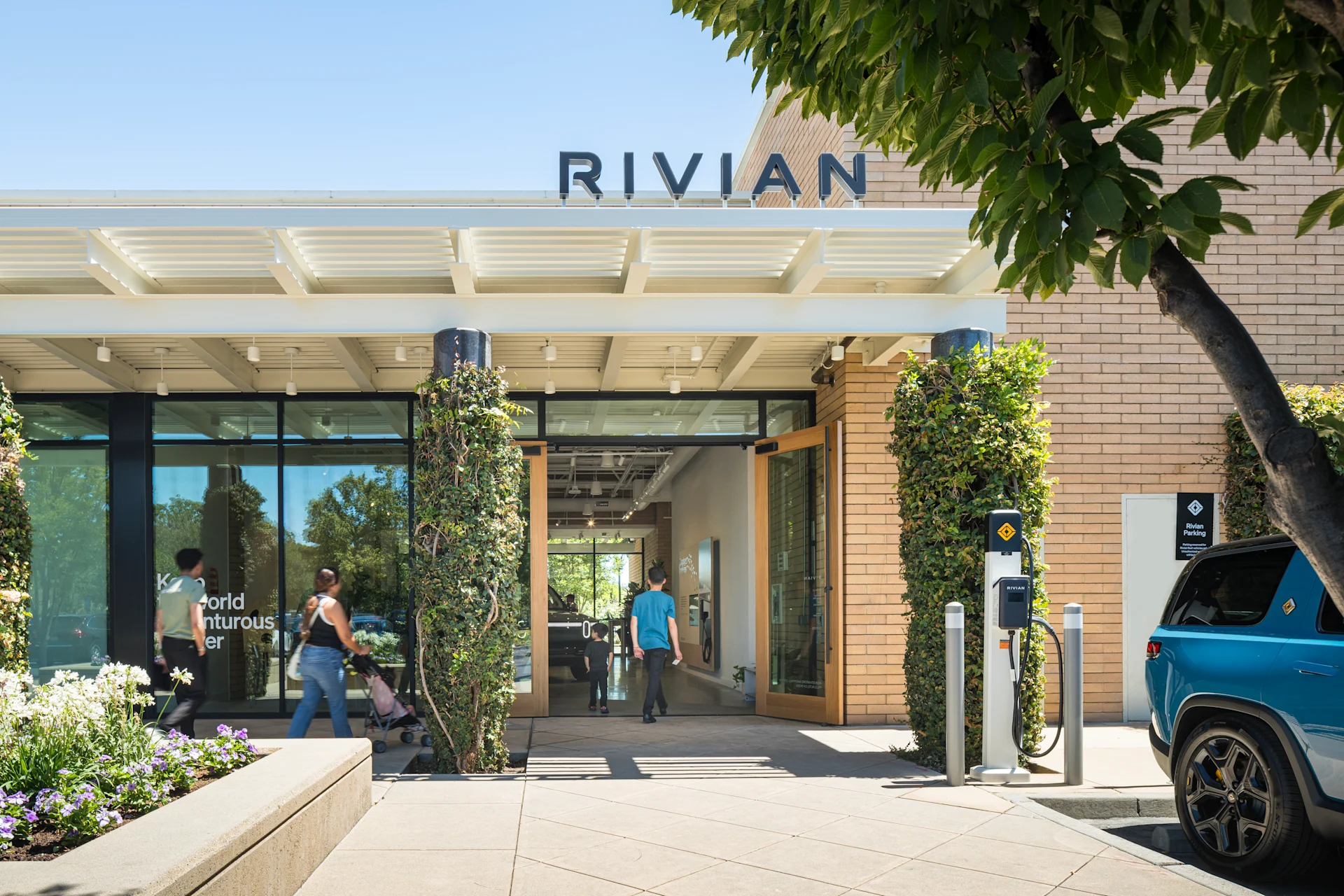 Exterior of the Rivian Palo Alto Space