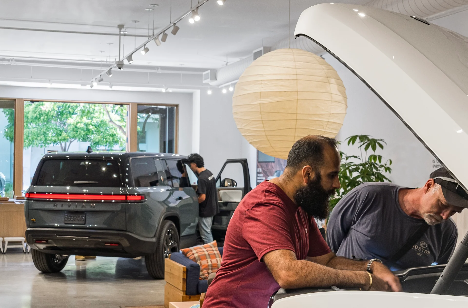 Inside of the Walnut Creek Rivian Space