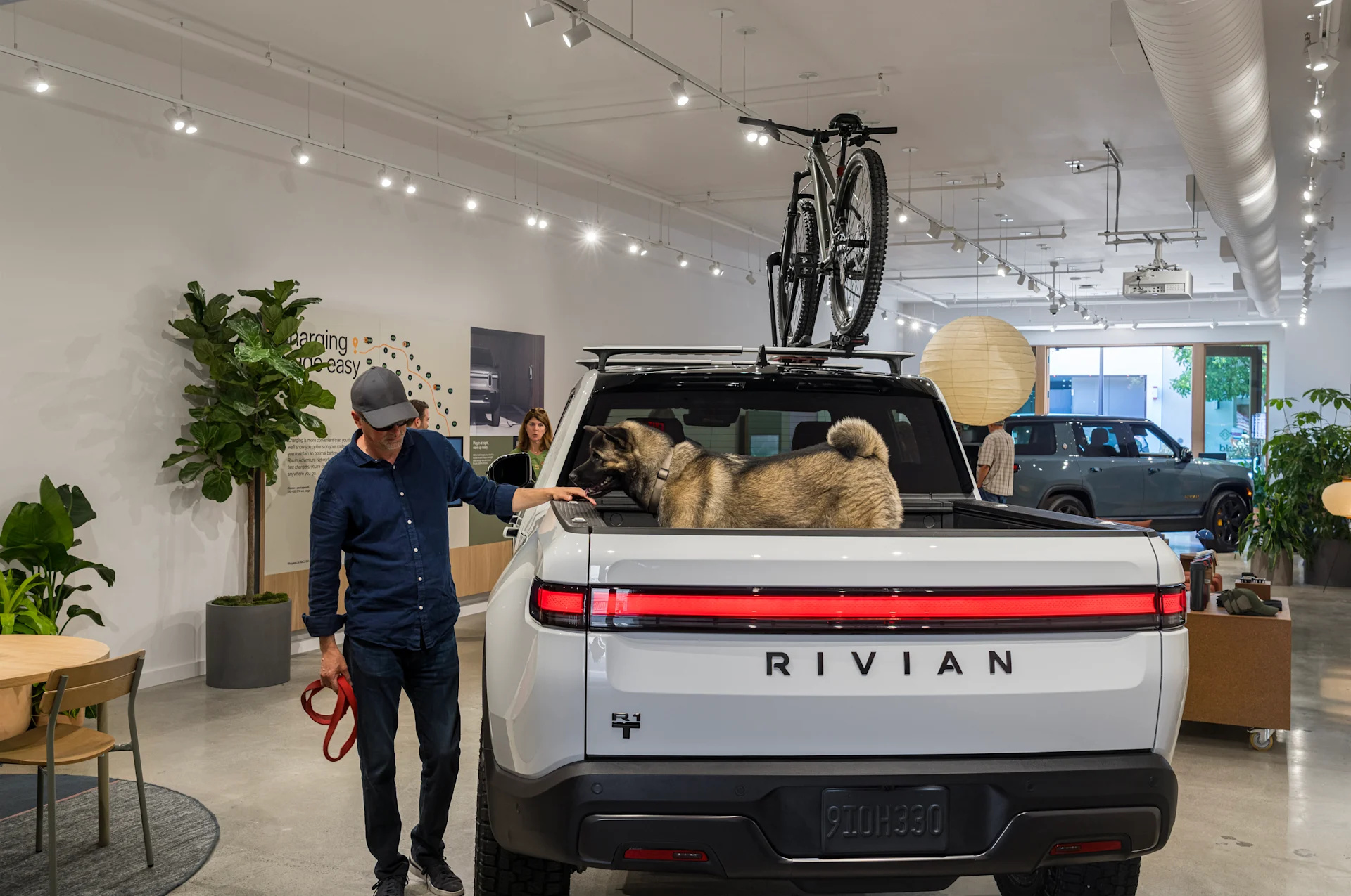 R1T inside the Walnut Creek, CA Rivian space