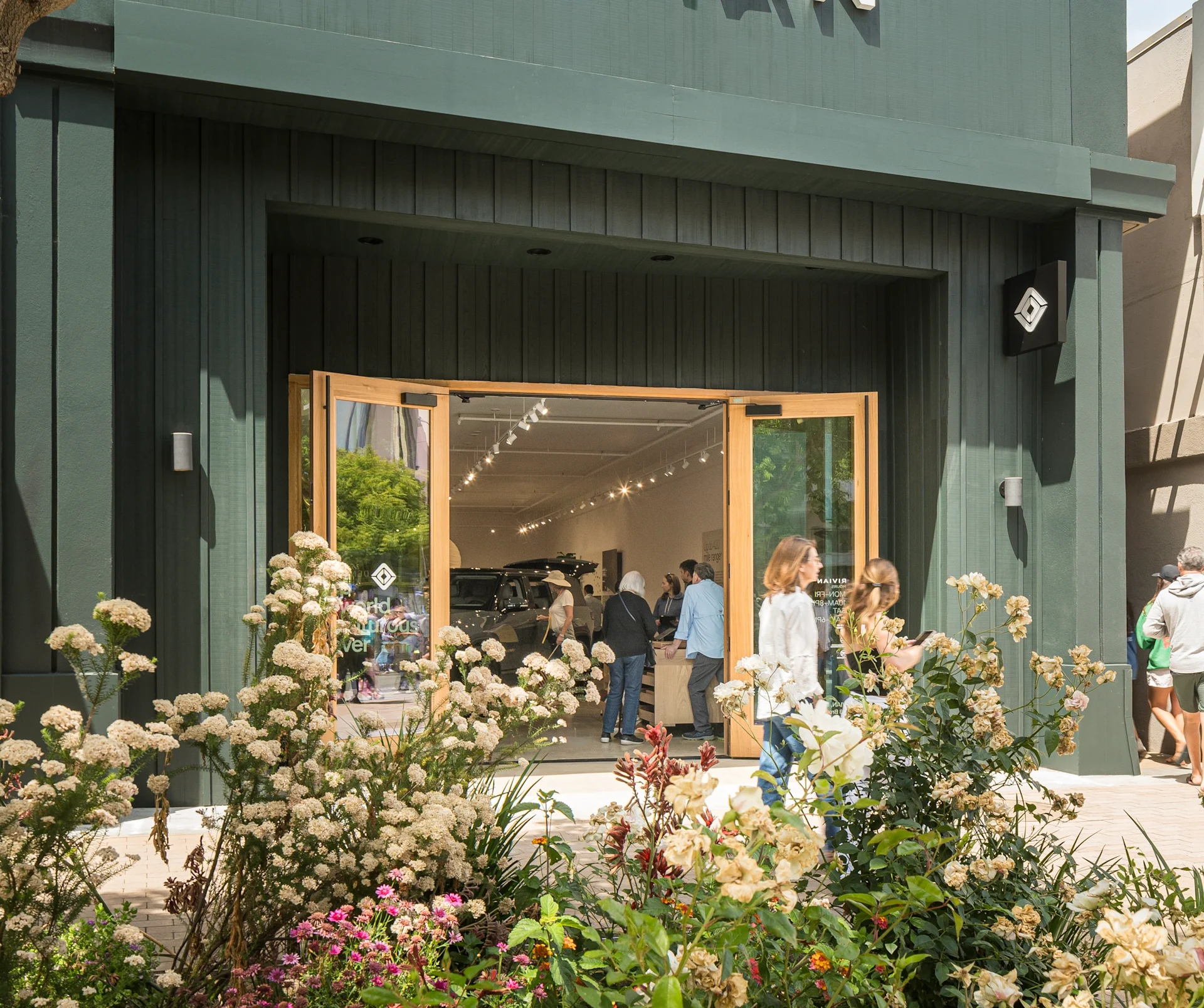 Exterior of the Rivian Walnut Creek Space