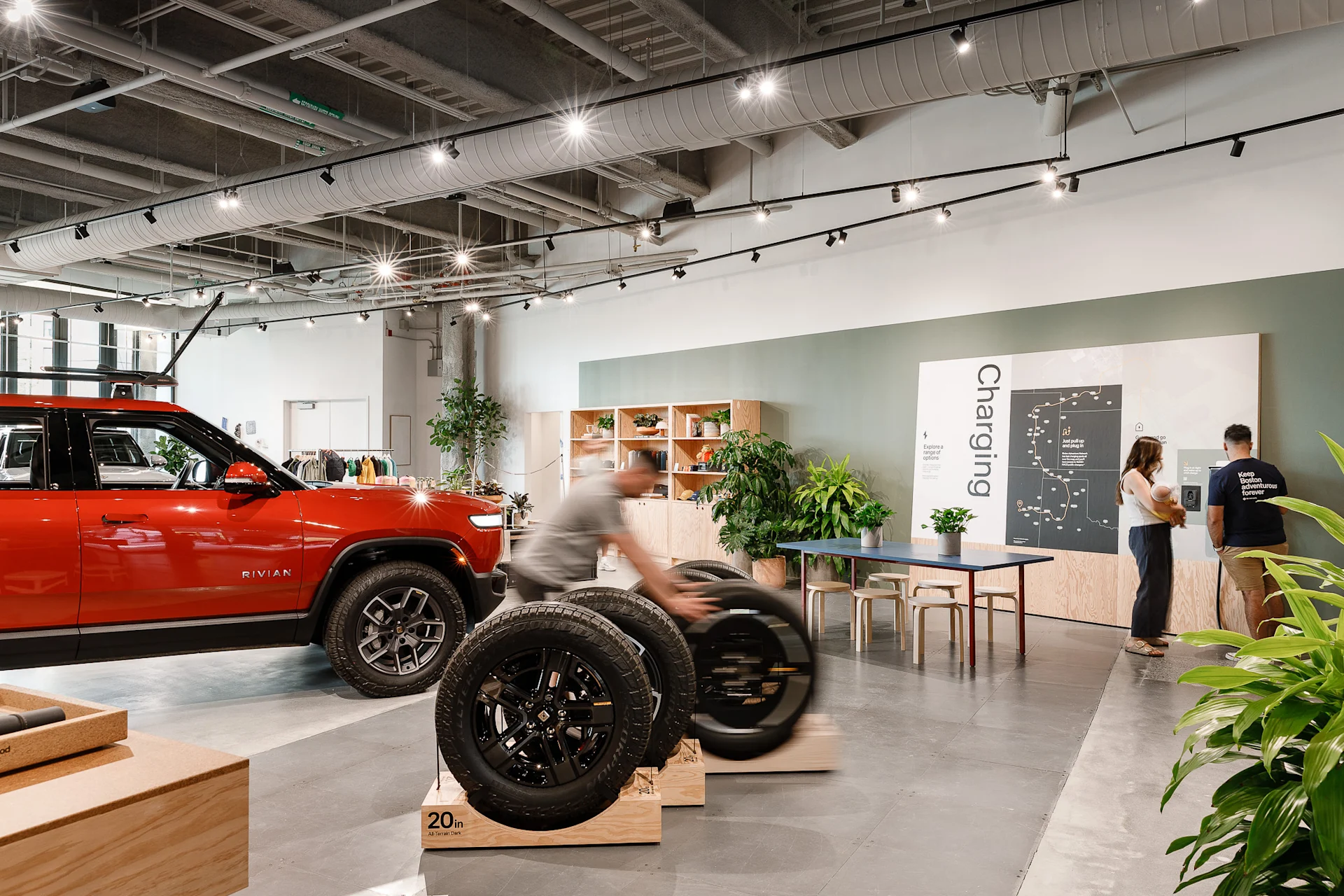 Swaying between Forest Green and Rivian Blue? See all our materials and colors in person.