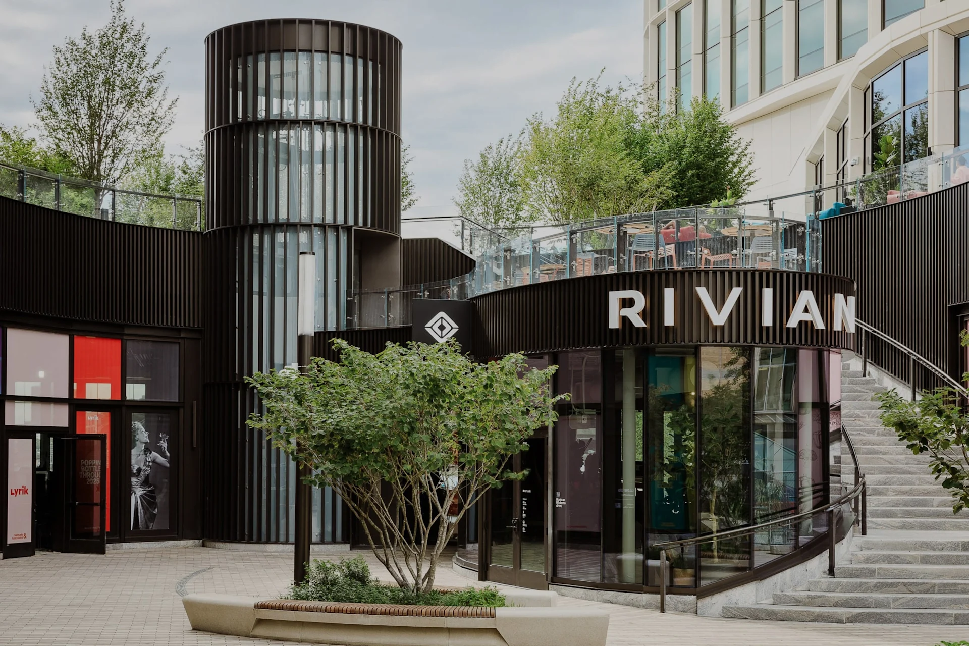 Outside of Rivian Boston space