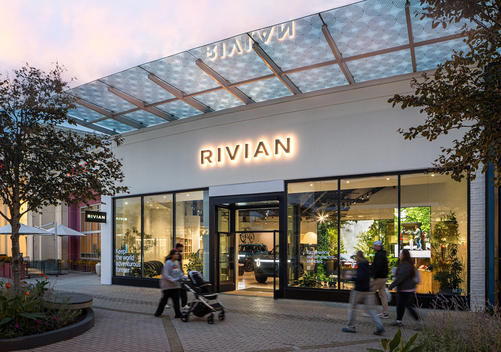 Rivian's Old Orchard space located in Skokie, IL