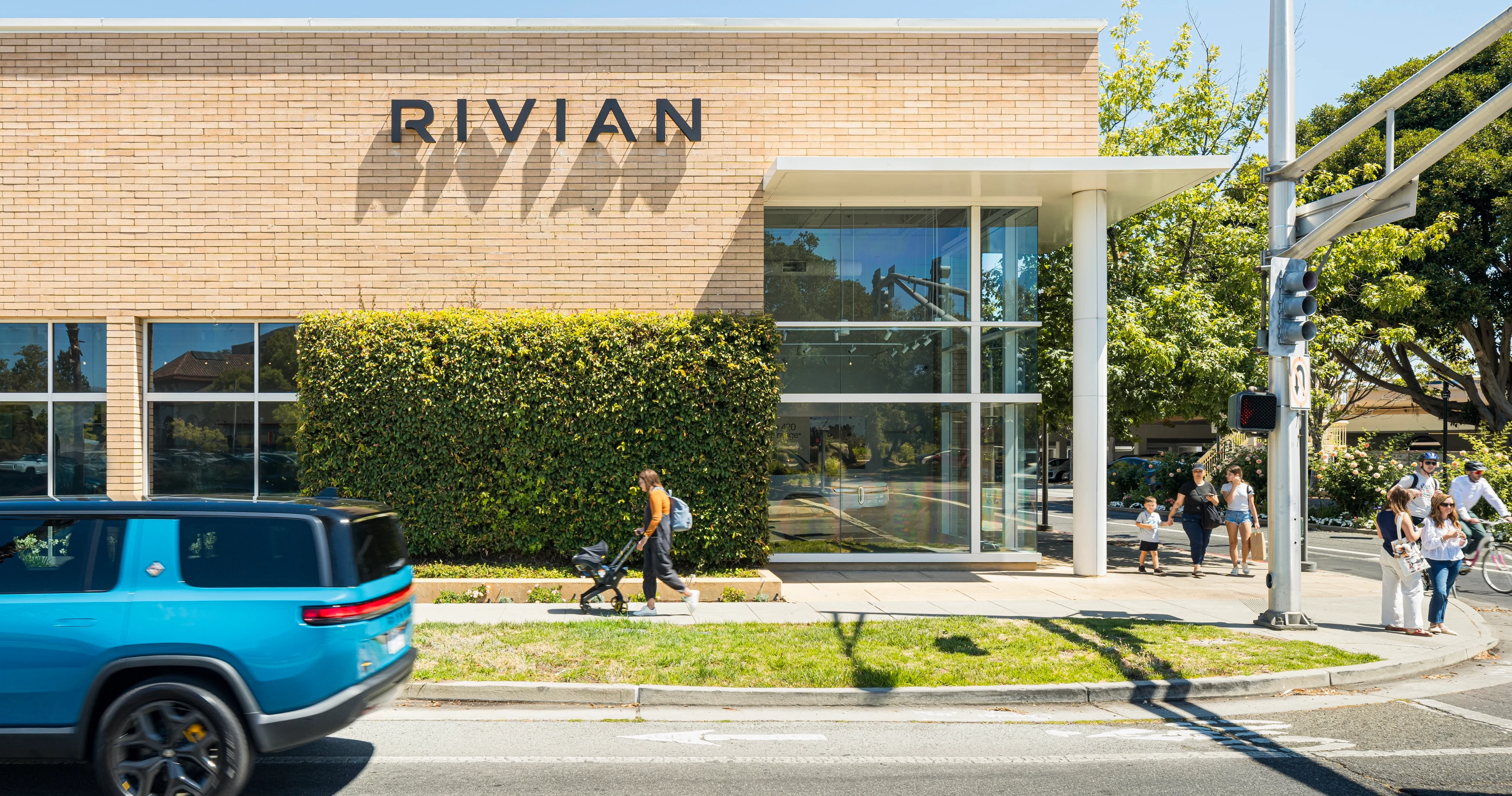 Exterior of the Rivian Palo Alto Space