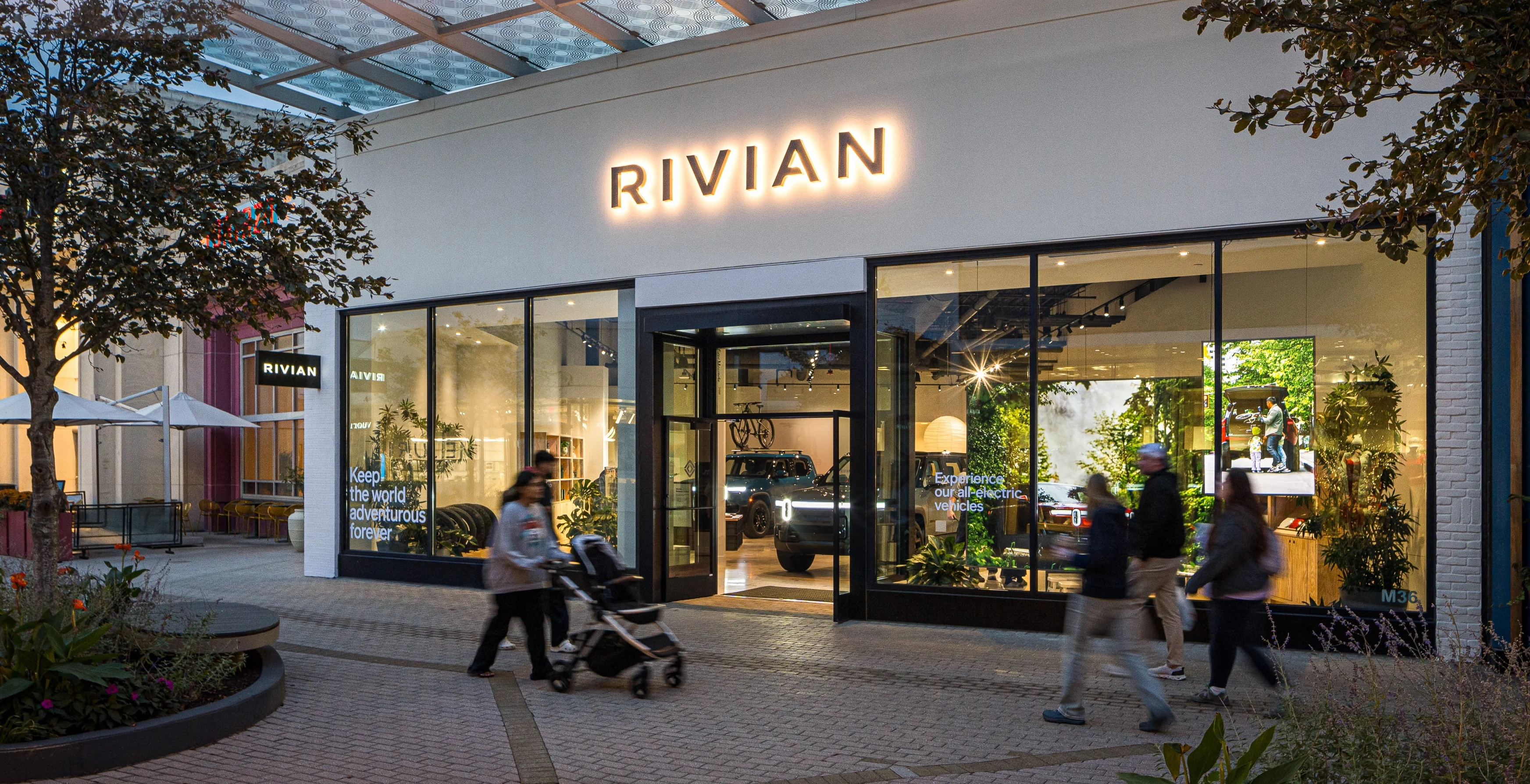 Rivian's Old Orchard space located in Skokie, IL