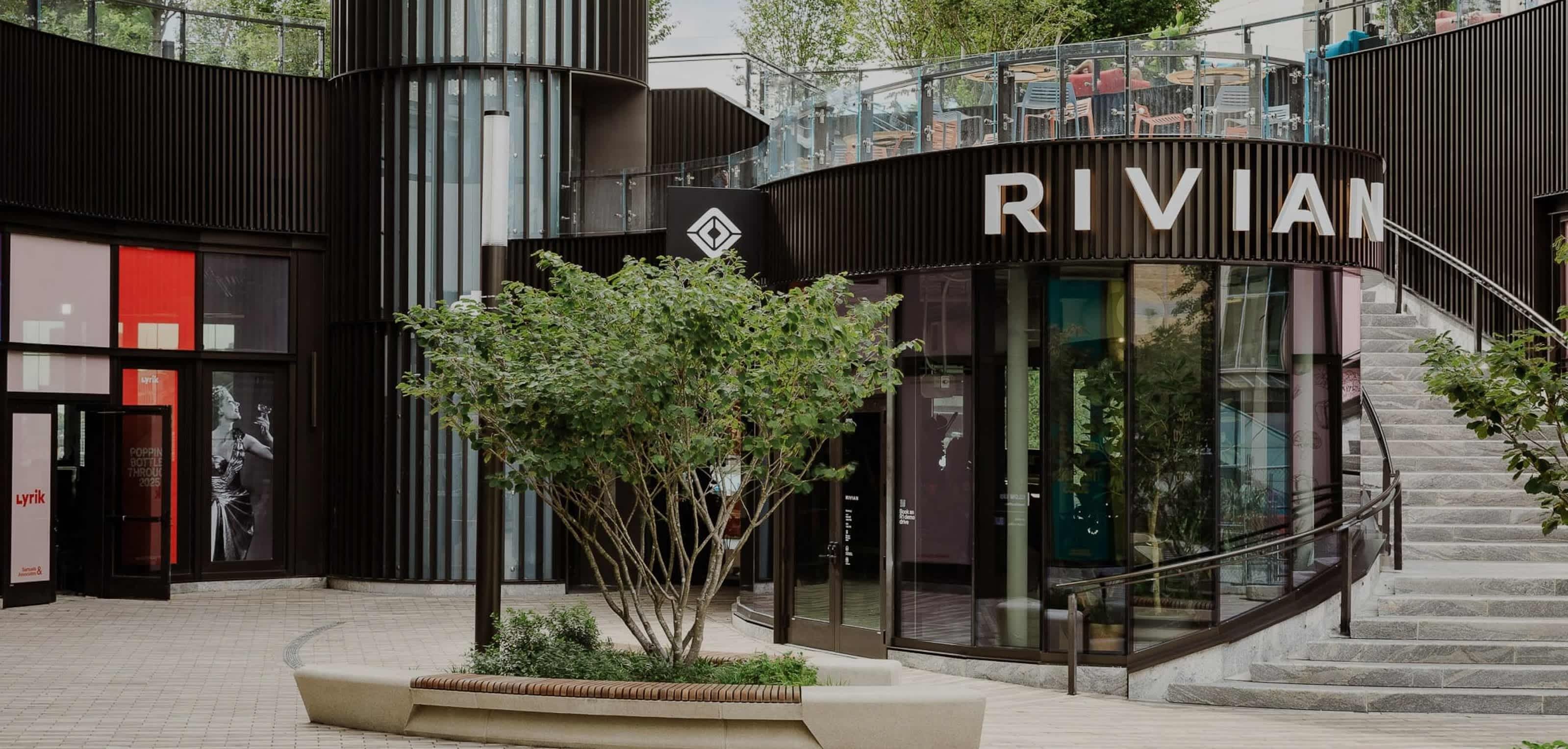 Outside of Rivian Boston space