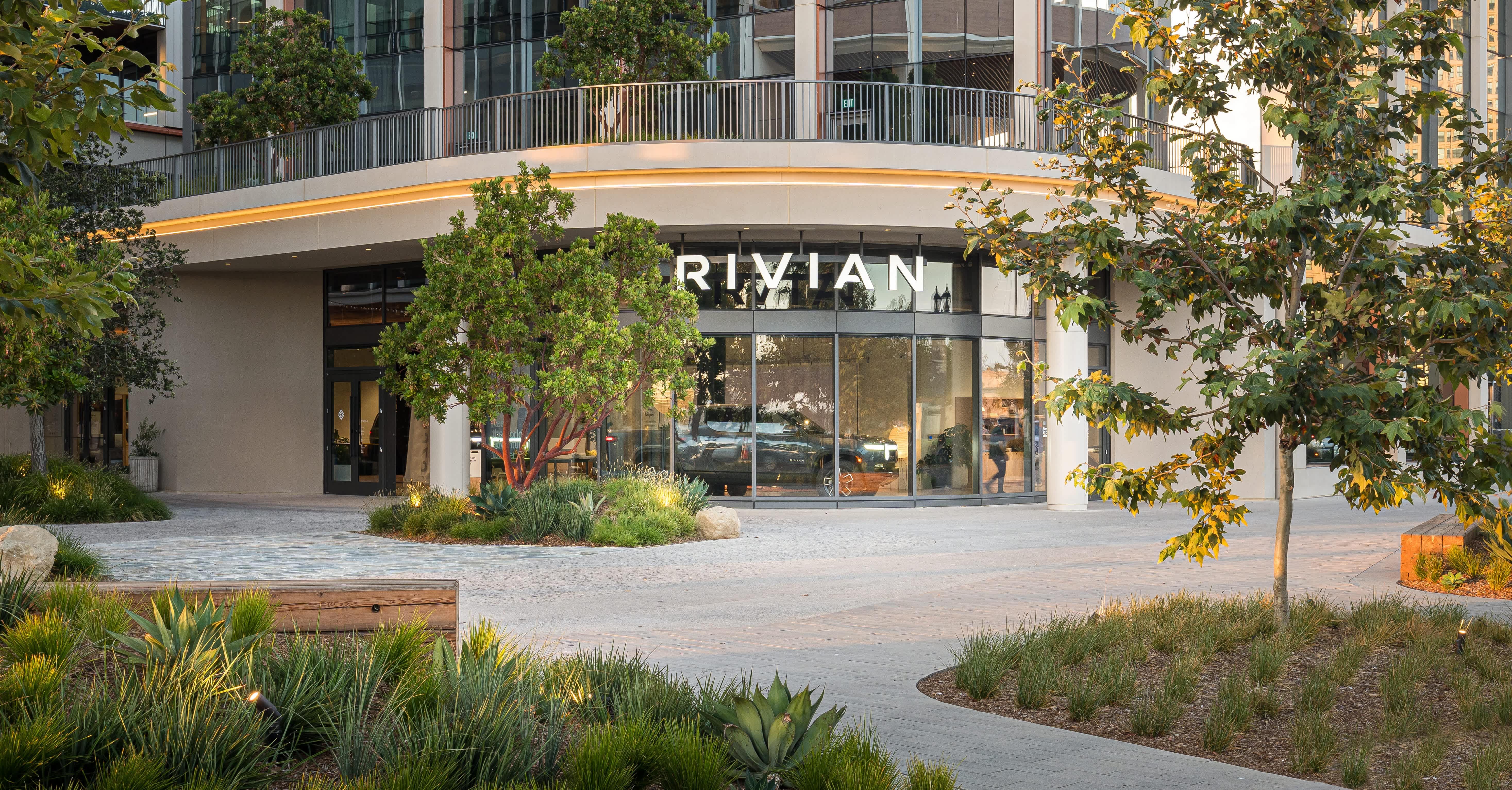 Exterior of the San Diego Rivian Space