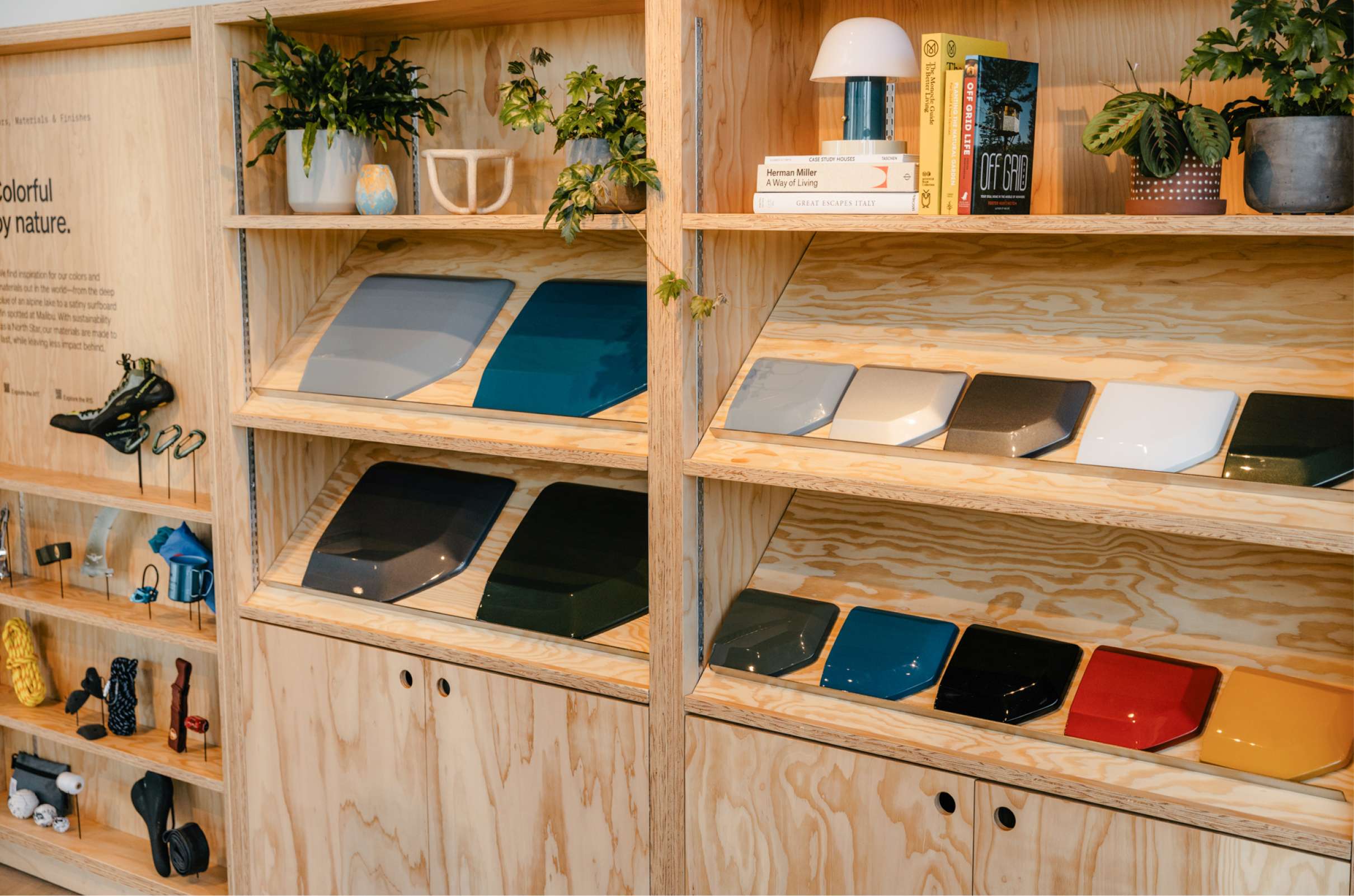 Swaying between Forest Green and Rivian Blue? See all our materials and colors in person.