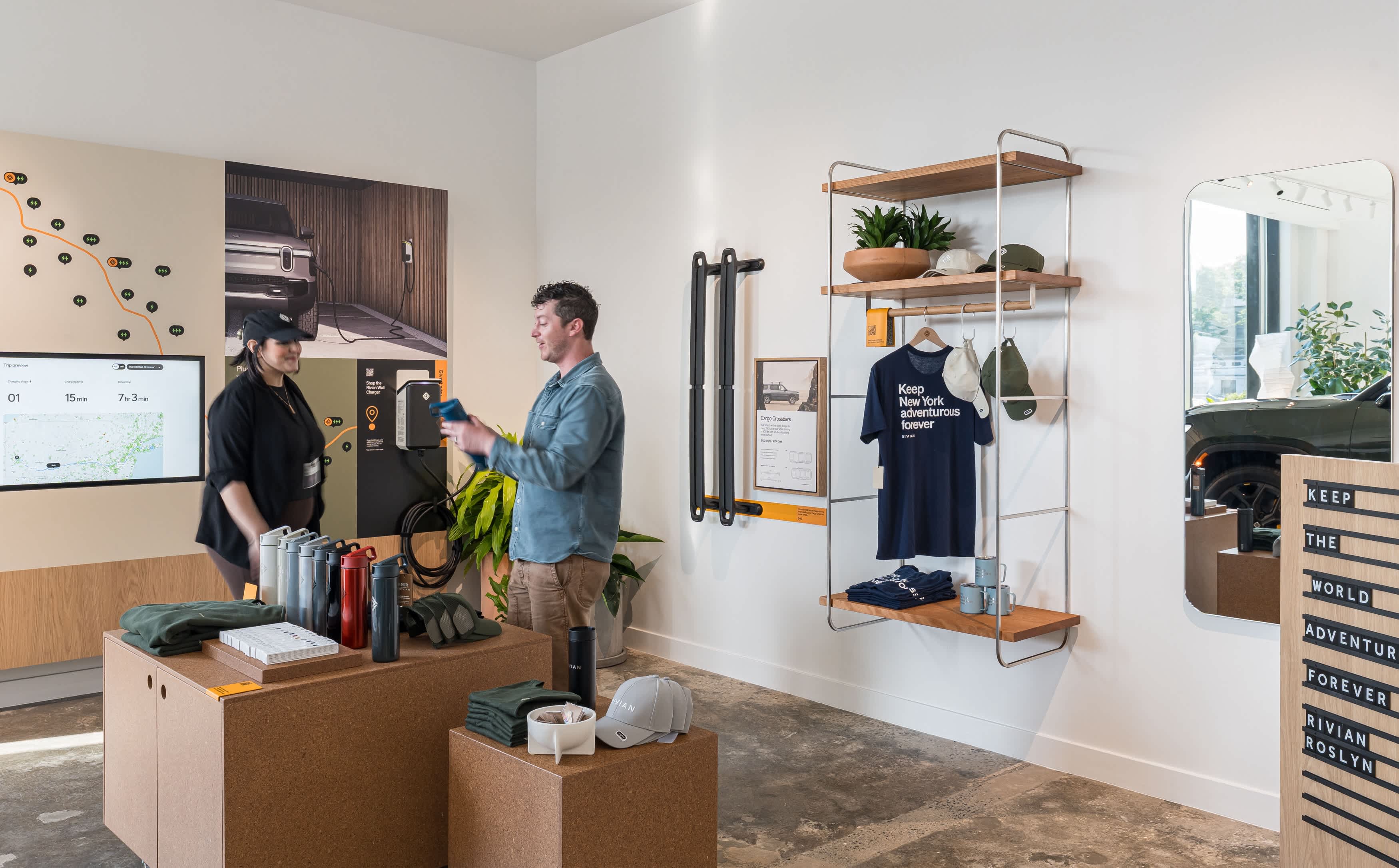 Rivian Roslyn, NY location gear shop