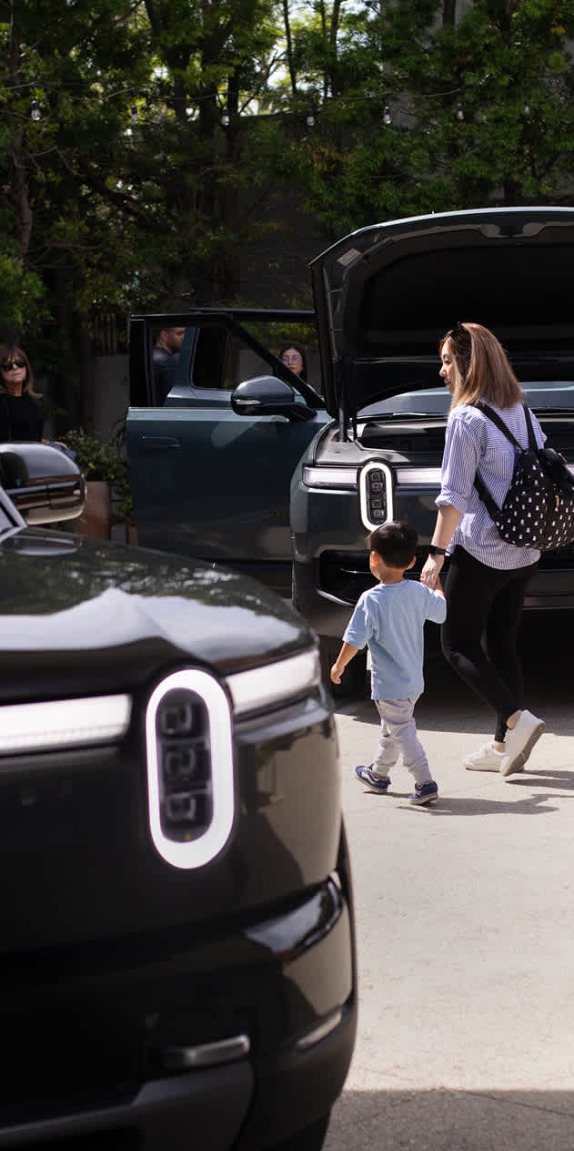 Rivian R2 electric SUV at a the Venice Space during the R2 Block Party.