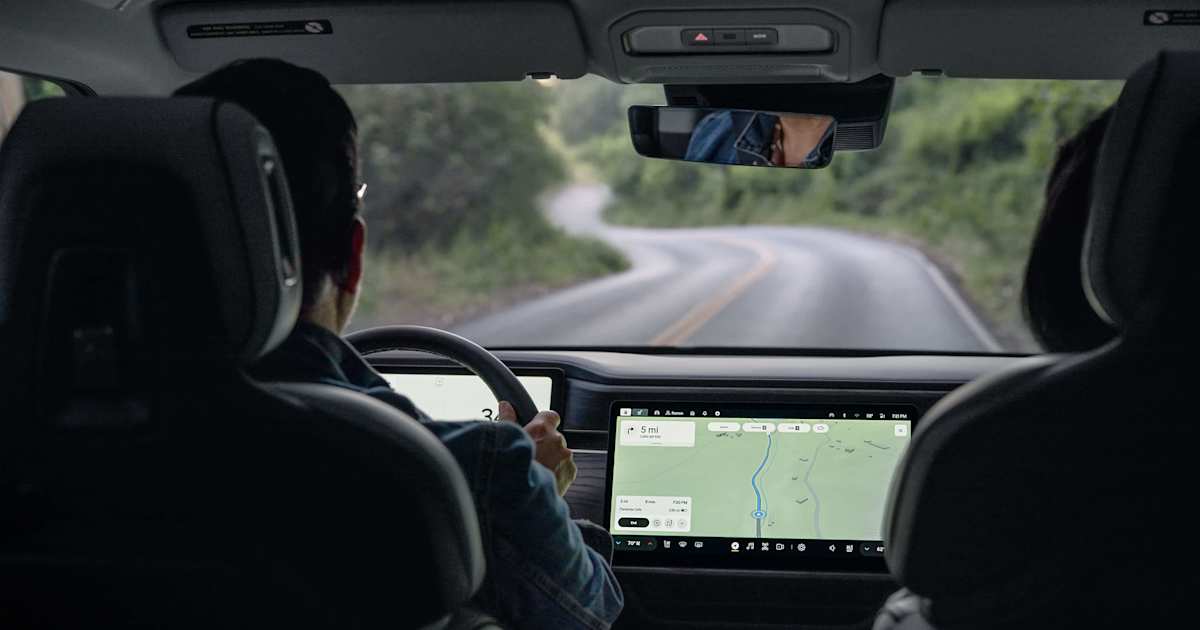 Official image for Rivian navigation collaboration with Google Maps