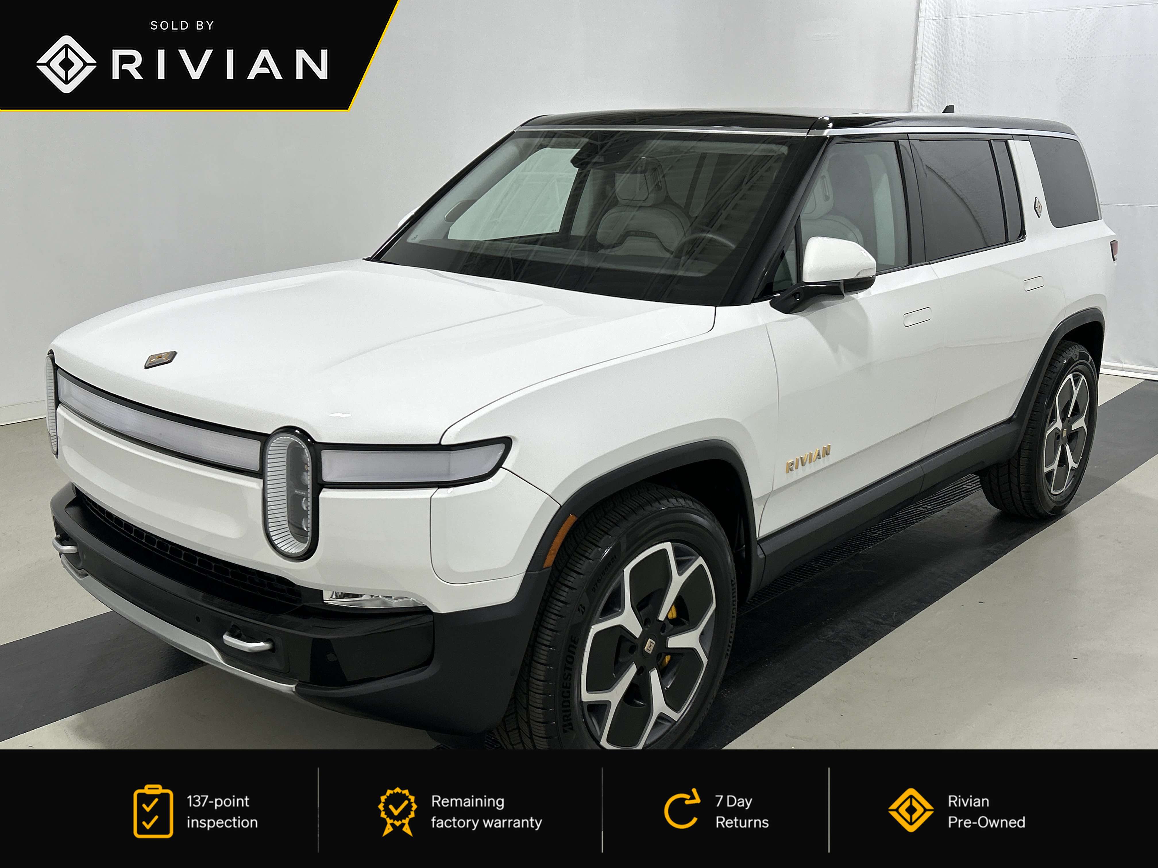 Glacier White 2024 Rivian R1S SUV / Crossover All-Wheel Drive Automatic