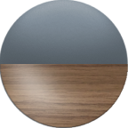 Premium Slate Sky + Walnut Wood