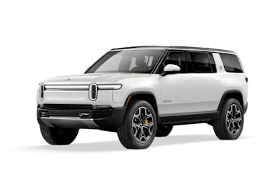 2025 R1S Glacier White front view