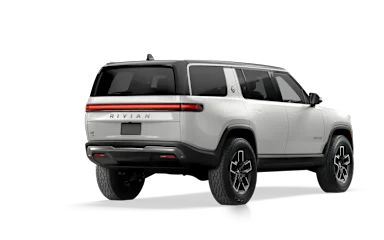 2024 R1S Glacier White alternative rear view