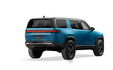 2025 R1S Rivian Blue alternative rear view