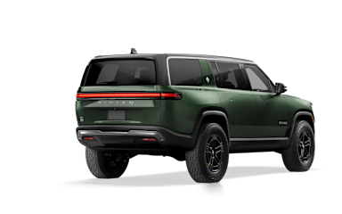 2023 R1S Forest Green alternative rear view