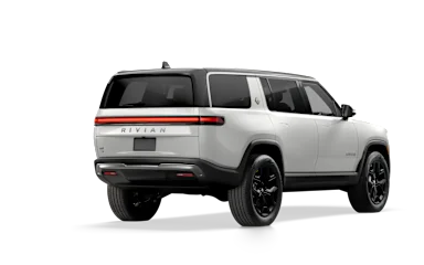 2024 R1S Glacier White alternative rear view