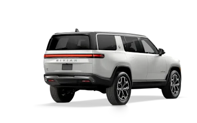 2024 R1S Glacier White alternative rear view