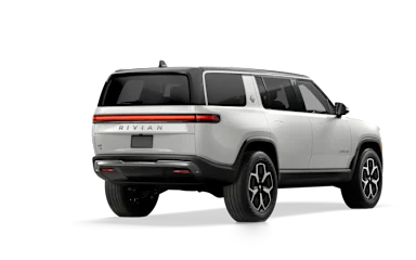 2023 R1S Glacier White alternative rear view