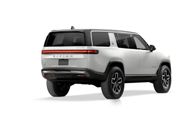 2023 R1S Glacier White alternative rear view