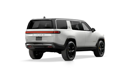 2023 R1S Glacier White alternative rear view