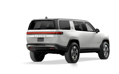 2022 R1S Glacier White alternative rear view
