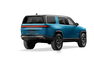 2024 R1S Rivian Blue alternative rear view
