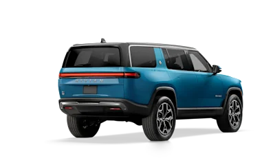2024 R1S Rivian Blue alternative rear view