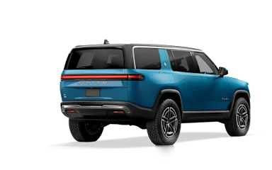 2025 R1S Rivian Blue alternative rear view