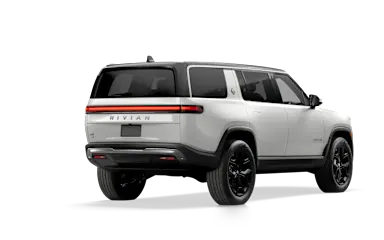 2024 R1S Glacier White alternative rear view