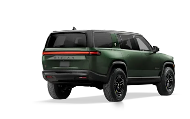 2025 R1S Forest Green alternative rear view