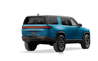 2025 R1S Rivian Blue alternative rear view