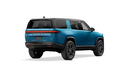 2026 R1S Rivian Blue alternative rear view