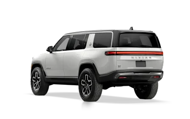 2024 R1S Glacier White rear view