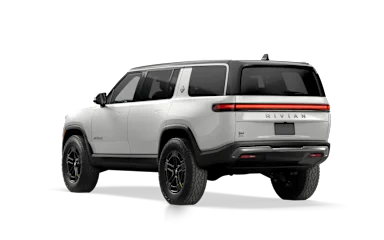 2024 R1S Glacier White rear view