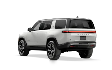 2024 R1S Glacier White rear view