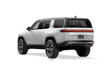 2025 R1S Glacier White rear view