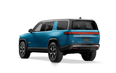 2024 R1S Rivian Blue rear view
