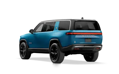 2024 R1S Rivian Blue rear view