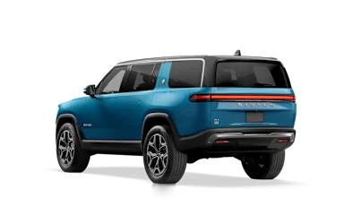 2024 R1S Rivian Blue rear view