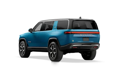 2023 R1S Rivian Blue rear view