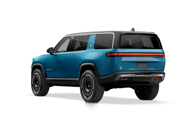 2025 R1S Rivian Blue rear view