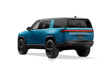 2025 R1S Rivian Blue rear view