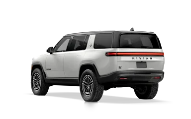 2025 R1S Glacier White rear view