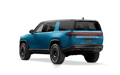 2025 R1S Rivian Blue rear view